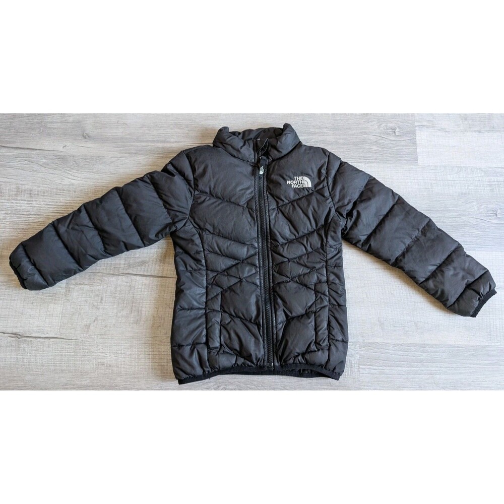 North Face Girls Andes 550 Goose Down Puffer Jacket Sz 5 XXS Black